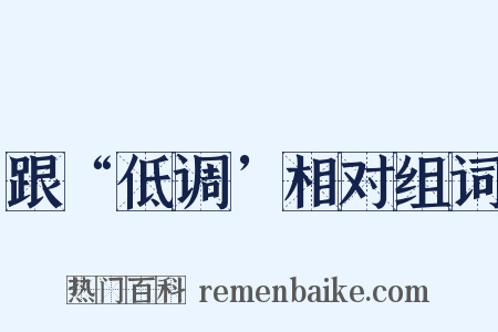 跟“低调’相对组词是什么意思的图片